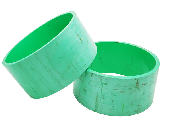 10” Green PVC Drift Rings / Sleeves (7/16" Thick)
