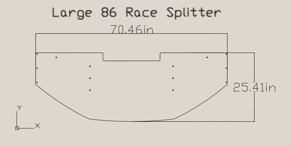 Chassis Mounted Splitter for FRS / BRZ / 86