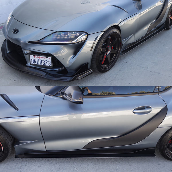 Carbon Fiber Side Skirt Extensions for 2020+ Toyota Supra (A90)